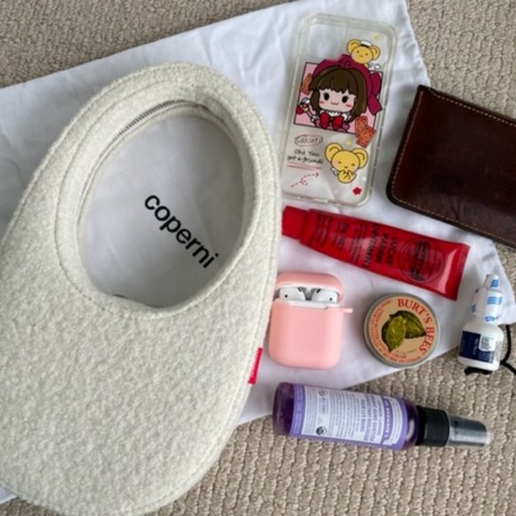 Coperni Mini Swipe Bag in Embossed Pink Leather - Picture 3 of 3